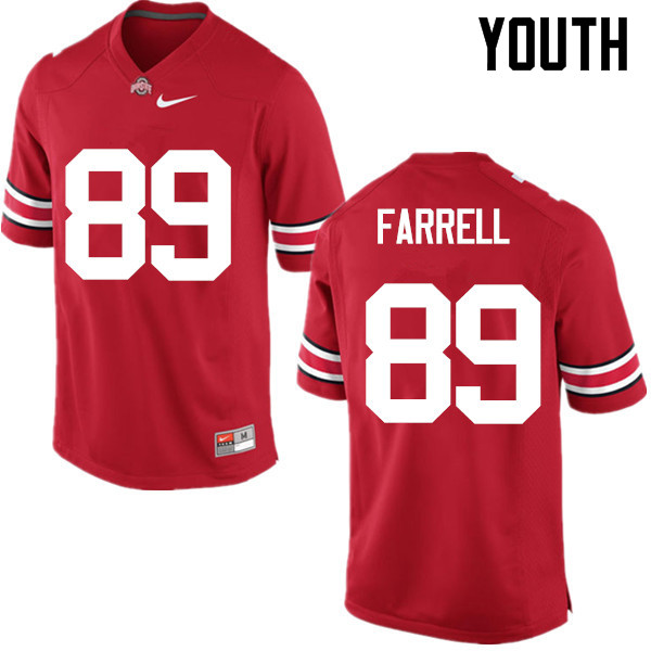 Youth Ohio State Buckeyes #89 Luke Farrell Red Game College Stitched Football Jersey 23TA042YQ